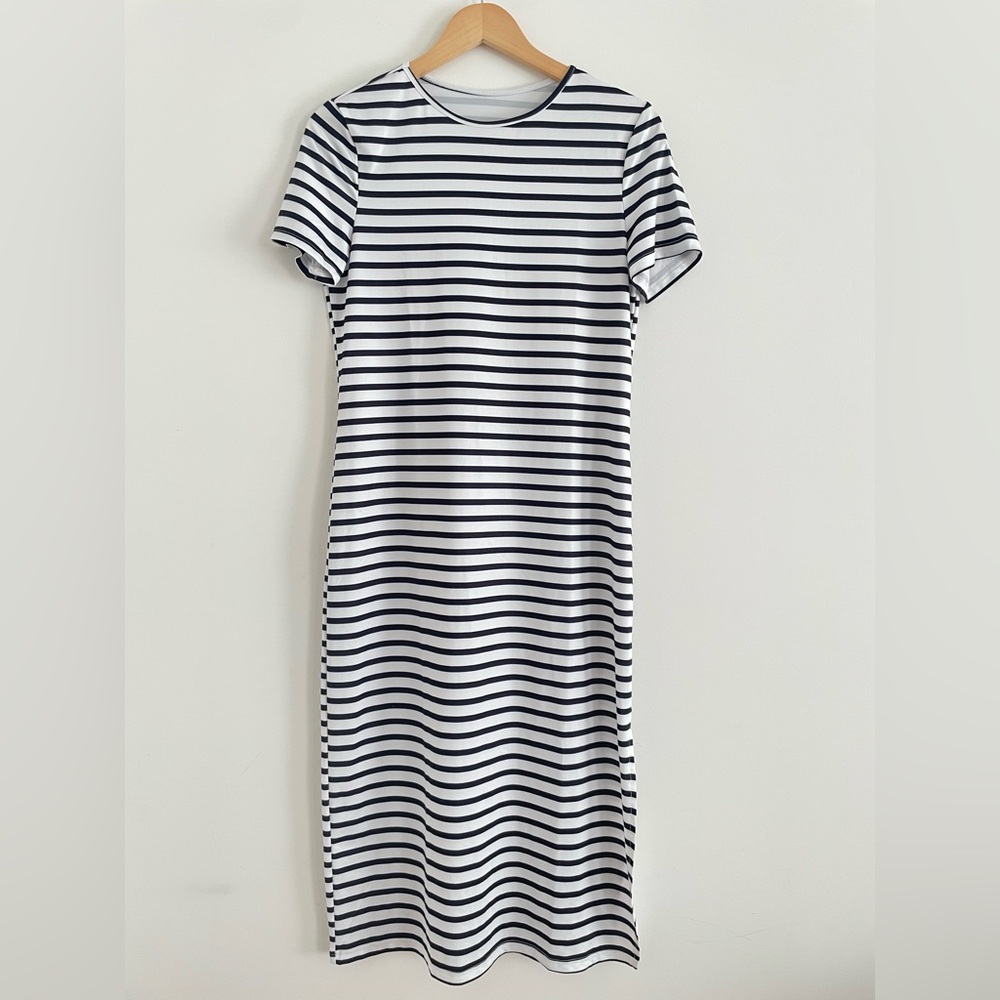 Striped Black and White Dress